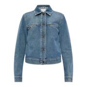 Moschino Denimjacka med vintageeffekt Blue, Dam