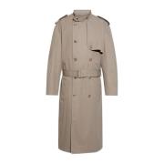 Moschino Löst sittande trenchcoat Gray, Herr