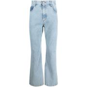 Ernest W. Baker Ljusblå Organisk Denim Flare Jeans Blue, Herr