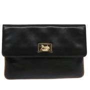 Celine Vintage Pre-owned Laeder kuvertvskor Black, Dam