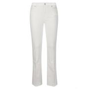 7 For All Mankind Jeans i stretchig bomull med utsvängda ben White, Da...