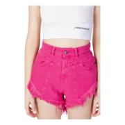 Hinnominate Fuchsia Bomullsshorts med Dragkedja Pink, Dam