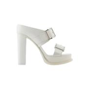 Alexander McQueen Laeder klackskor White, Dam