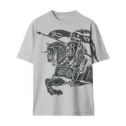 Burberry Grå T-shirts och Polos med Equestrian Knight Design Gray, Her...