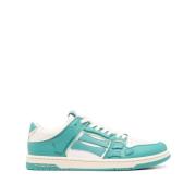 Amiri Vit Teal Blå Panel Sneakers Blue, Herr