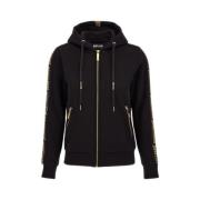 Roberto Cavalli Tiger Logo Hoodie med Dragkedja Black, Dam