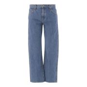 Khaite Vida Ben Bomull Denim Jeans Blue, Dam