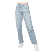 Agolde Klassiska Straight Leg Jeans Blue, Dam