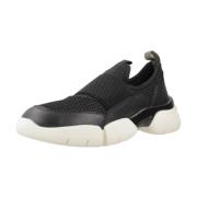 Geox Mode Sneakers med Adacter Stil Black, Dam