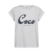 Dante 6 Vit T-shirt med Co'Couture logotyp White, Dam