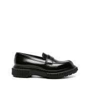 Adieu Paris Svart Borstad Läder Loafer Black, Herr