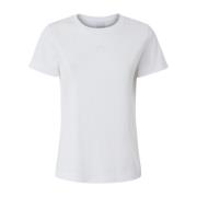 PINKO Casual Bomull T-shirt för Kvinnor White, Dam