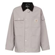 Carhartt Wip Vattentäta Grå Jackor med Sammet Krage Gray, Herr