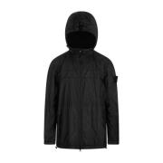 Stone Island Svart Huva Nylonjacka Black, Herr