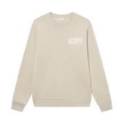 Les Deux Society Cotton Sweatshirt Beige, Herr