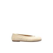 Maison Margiela Läderballerinor Beige, Dam