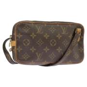 Louis Vuitton Vintage Pre-owned Canvas axelremsvskor Brown, Dam