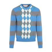 Marni Azure V Neck Sweater Multicolor, Herr