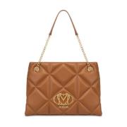 Love Moschino Kamel Shopper Väska Ss25 Brown, Dam