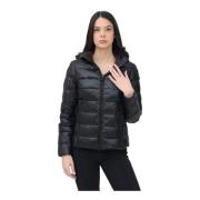 Blauer Svart Quiltad Pufferjacka Kvinnor Black, Dam