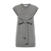 Stella McCartney Grå Stickad Top Aw24 Gray, Dam