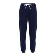 Ralph Lauren Marinblå Sweatpants med Logga Blue, Dam