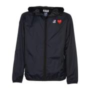 Comme des Garçons Play Hoodie Full Zip Jacka Blue, Herr