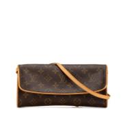 Louis Vuitton Vintage Pre-owned Canvas crossbodyvskor Brown, Dam