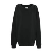 Maison Margiela Svart Grafiskt Tryck Oversize Sweatshirt Black, Herr