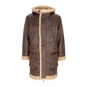 Alpha Industries Vintage Brown Arctic Parka Eco-läderjacka Brown, Herr