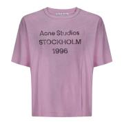 Acne Studios T-shirt med förstörd effekt fram Pink, Herr