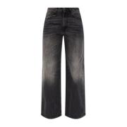 R13 Jeans med vintage-effekt Black, Dam