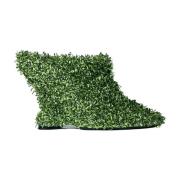 Dries Van Noten Kurvig Klack Metallic Kilklackar Green, Dam