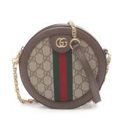 Gucci Vintage Pre-owned Canvas axelremsvskor Brown, Dam