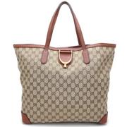 Gucci Vintage Pre-owned Canvas gucci-vskor Beige, Dam