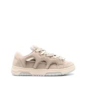 Santha Beige Mocka Sneaker med Vadderat Design Gray, Herr