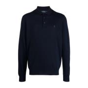 Polo Ralph Lauren Blå Ull Långärmad Pullover Blue, Herr