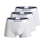 Lacoste Bomull Stretch Boxers Tripack Gray, Herr