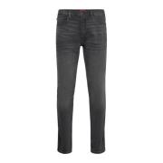 Hugo Boss Svart Denim Extra Slim Fit Jeans Gray, Herr