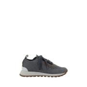 Brunello Cucinelli Perforerade Sneakers med Kontrastsula Gray, Dam