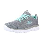 Skechers Twisted Fortune Dam Sneakers Gray, Dam