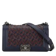 Chanel Vintage Pre-owned Laeder axelremsvskor Blue, Dam