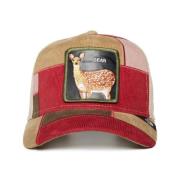 Goorin Bros Röd Rådjur Patchwork Trucker Keps Multicolor, Herr