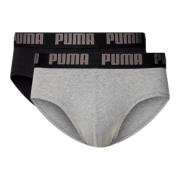 Puma Mäns vardagsbriefs 2-pack grå/svart Multicolor, Herr