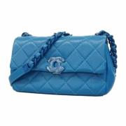 Chanel Vintage Pre-owned Laeder chanel-vskor Blue, Dam