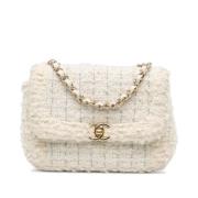 Chanel Vintage Pre-owned Laeder crossbodyvskor White, Dam