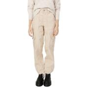 Only Beige Bomulls Jeans & Byxor Beige, Dam