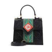 Casablanca Svart Monogram Mini Väska Black, Dam