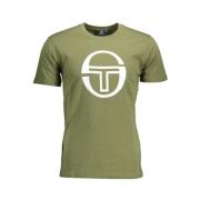 Sergio Tacchini Grön Bomull Logo Print T-shirt Green, Herr