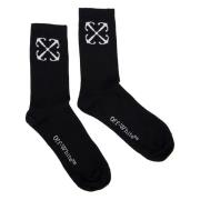 Off White Svart Vit Arrow Mid Socks Black, Herr